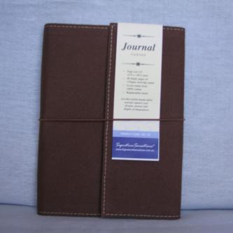 Canvas A5 Drawing & Sketch Book Journals - Brown Cover