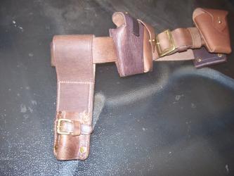 light horse WWI Leather belt,ammo pouches and bayo...
