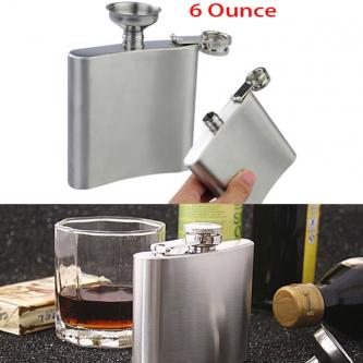 6 ounce Stainless Steel Hip Flask