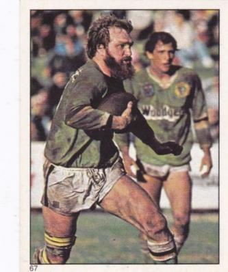 Scanlens 1984 Rugby League sticker #67 JOHN MCLEOD - CANBERRA