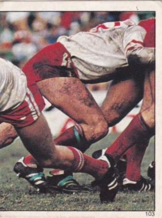 Scanlens 1984 Rugby League sticker #103 PAUL THOMPSON - ILLAWARRA