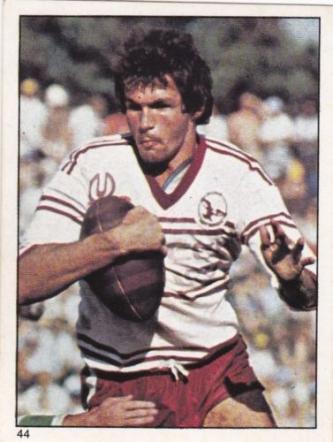 Scanlens 1984 Rugby League sticker #44 PAUL MCCABE - MANLY